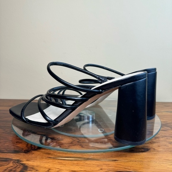 NINE WEST Strappy Open Toe Heel Sandals Platform Block Heels Size 13 - Picture 7 of 16